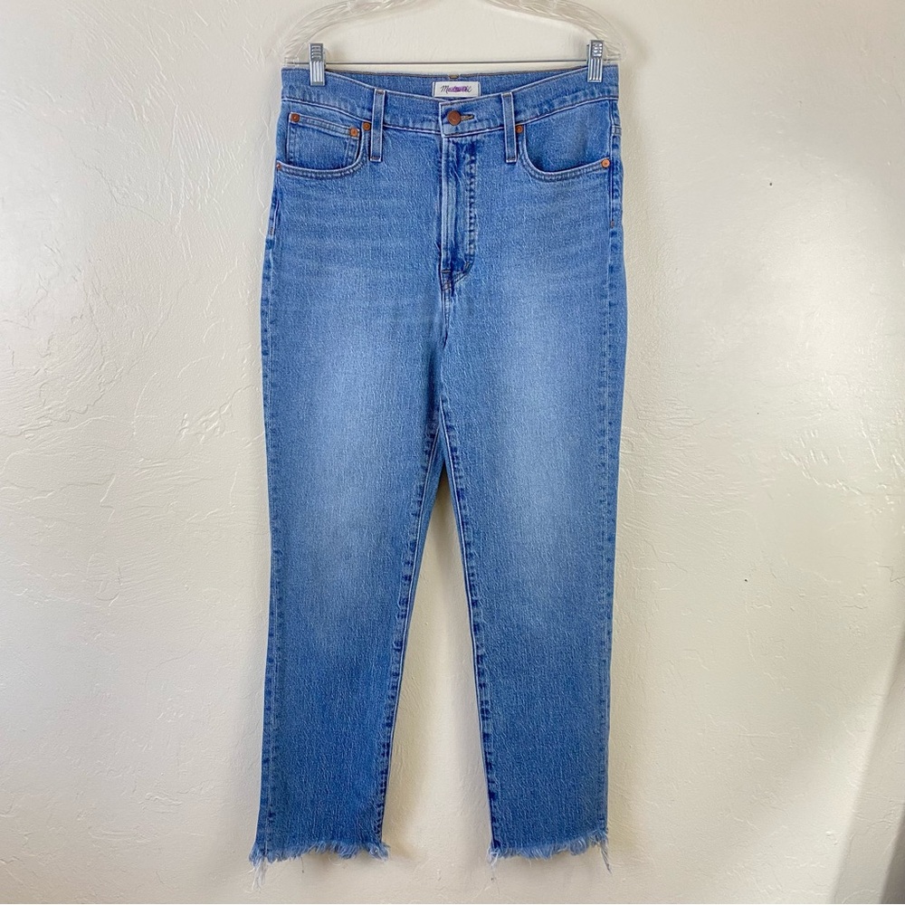 Madewell Size 30 Light Blue High Waist The Perfect Vintage Raw Hem Denim Jean